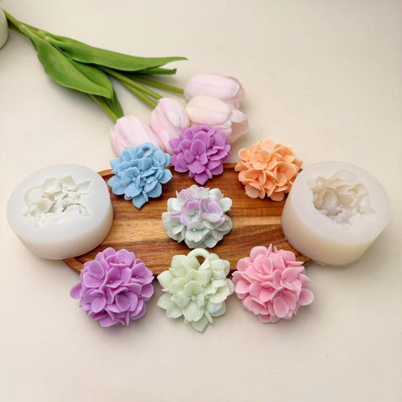 Candle Molds - ● Ortanca Çiçek Silikon Kalıp DIY