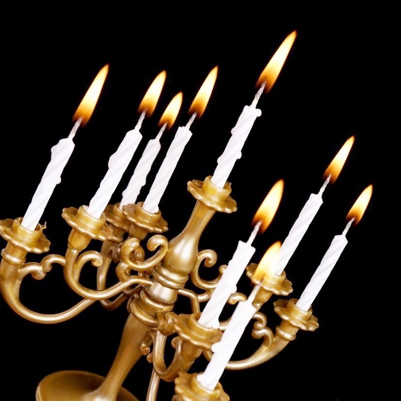 Silk Candle - 2026 9 Adet/Set Mumlar ve Şamdan