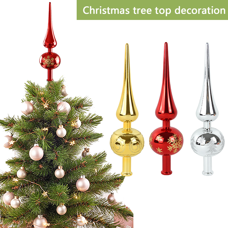 Candle Lighter - 23cm Noel Ağacı Tepesi Süsü Kırmızı