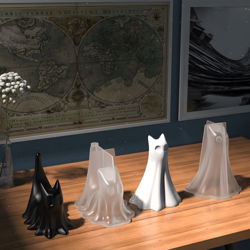 Hayalet Kedi Cadılar Bayramı M - Candle Molds incelemesi ve fiyatı
