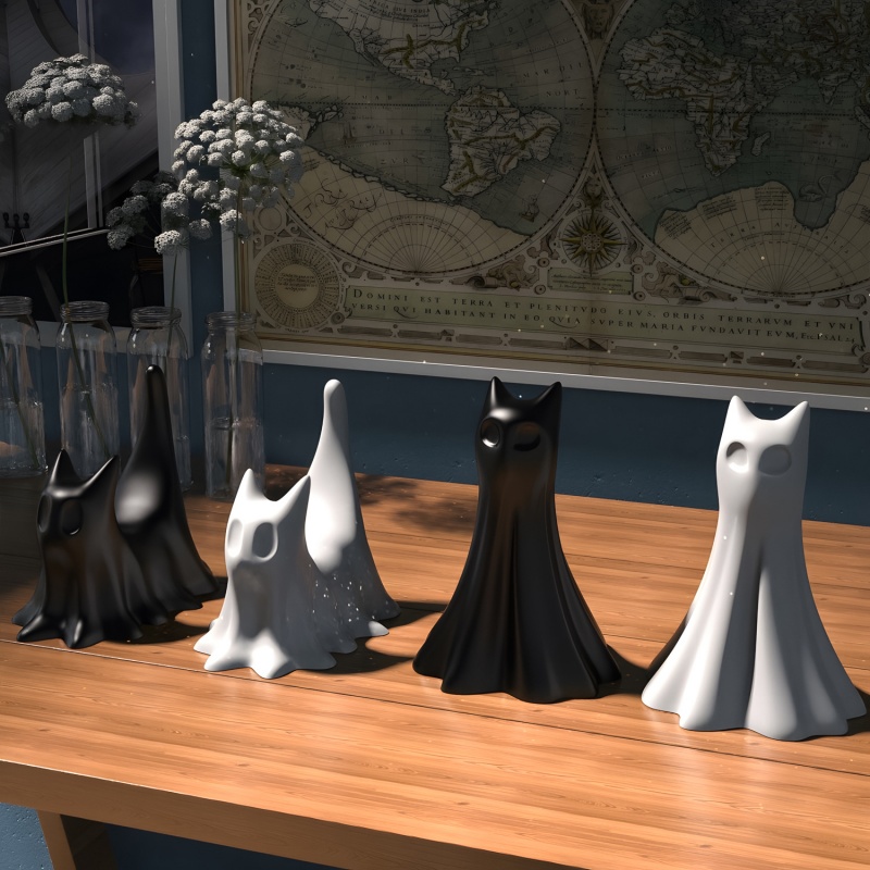 Hayalet Kedi Cadılar Bayramı M - Candle Molds incelemesi ve fiyatı
